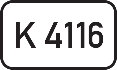 Straßenschild Kreisstraße K 4116