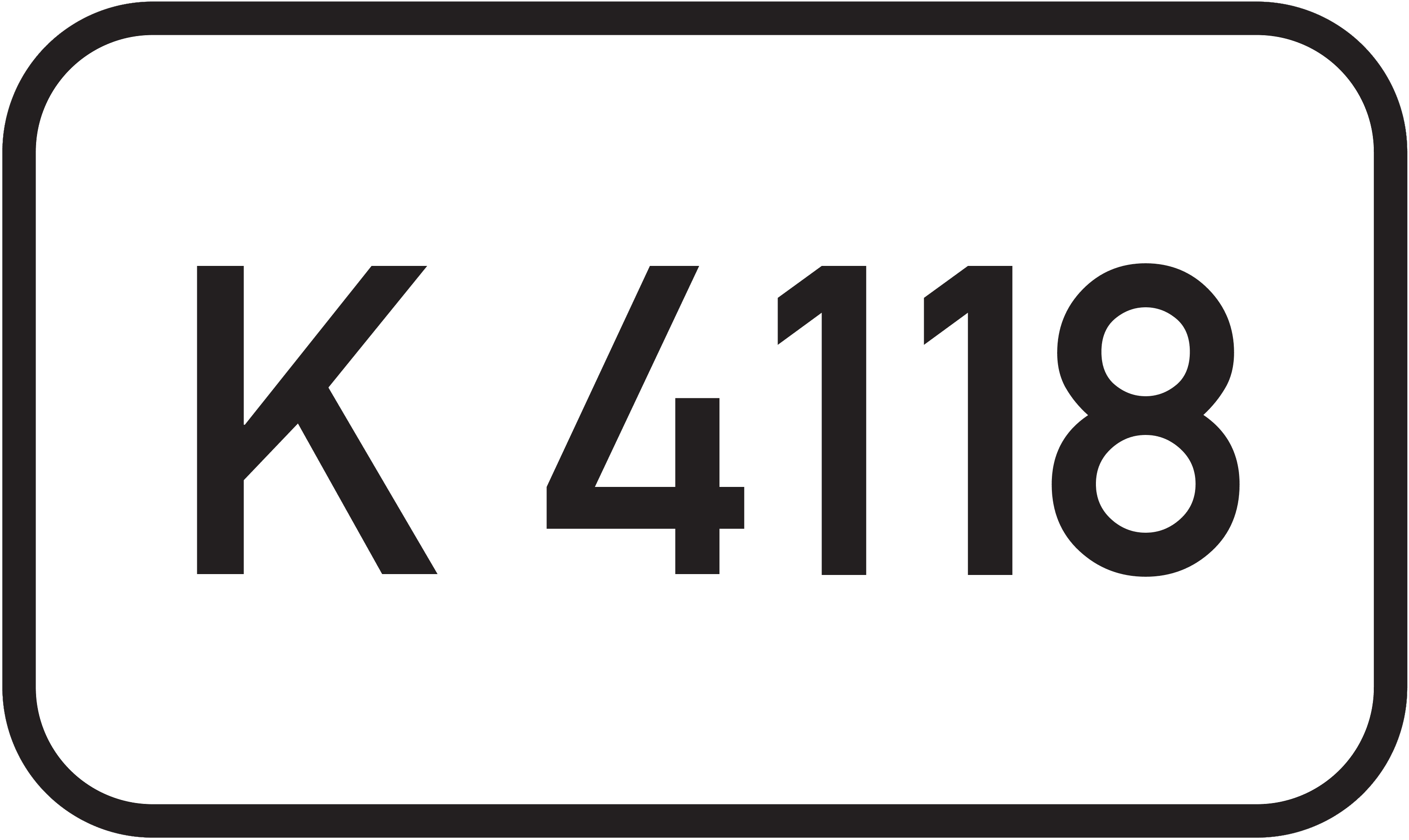 Straßenschild Kreisstraße K 4118