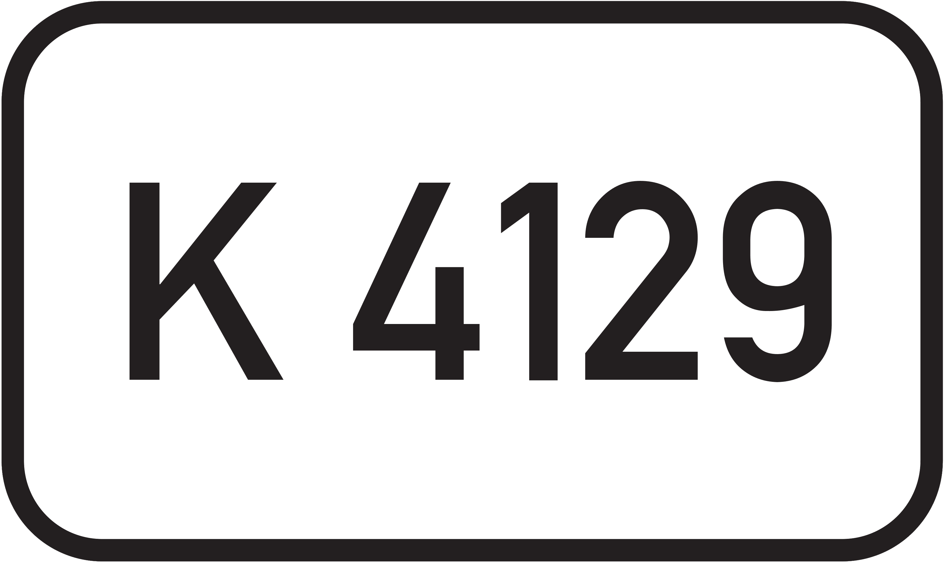 Straßenschild Kreisstraße K 4129