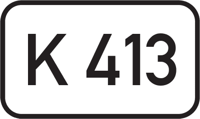 Straßenschild Kreisstraße K 413