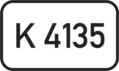 Straßenschild Kreisstraße K 4135