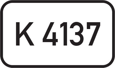 Straßenschild Kreisstraße K 4137