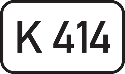 Straßenschild Kreisstraße K 414