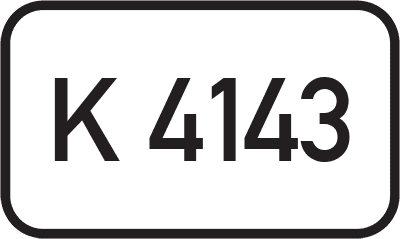 Straßenschild Kreisstraße K 4143