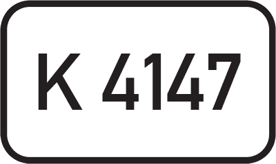 Straßenschild Kreisstraße K 4147