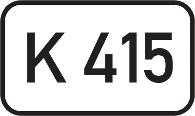 Straßenschild Kreisstraße K 415