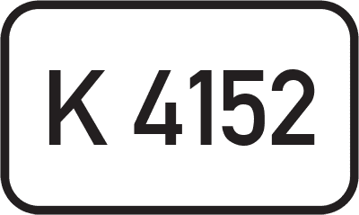 Straßenschild Kreisstraße K 4152
