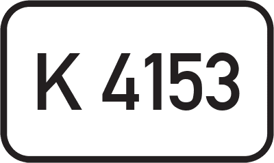 Straßenschild Kreisstraße K 4153