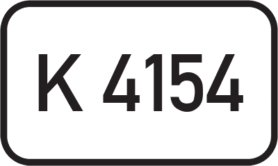 Straßenschild Kreisstraße K 4154