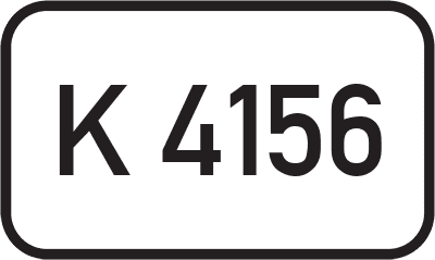 Straßenschild Kreisstraße K 4156