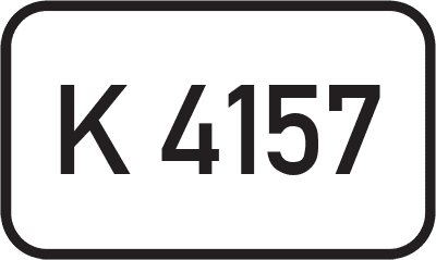 Straßenschild Kreisstraße K 4157