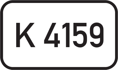 Straßenschild Kreisstraße K 4159