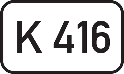 Straßenschild Kreisstraße K 416