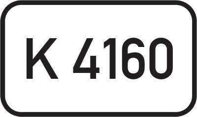 Straßenschild Kreisstraße K 4160