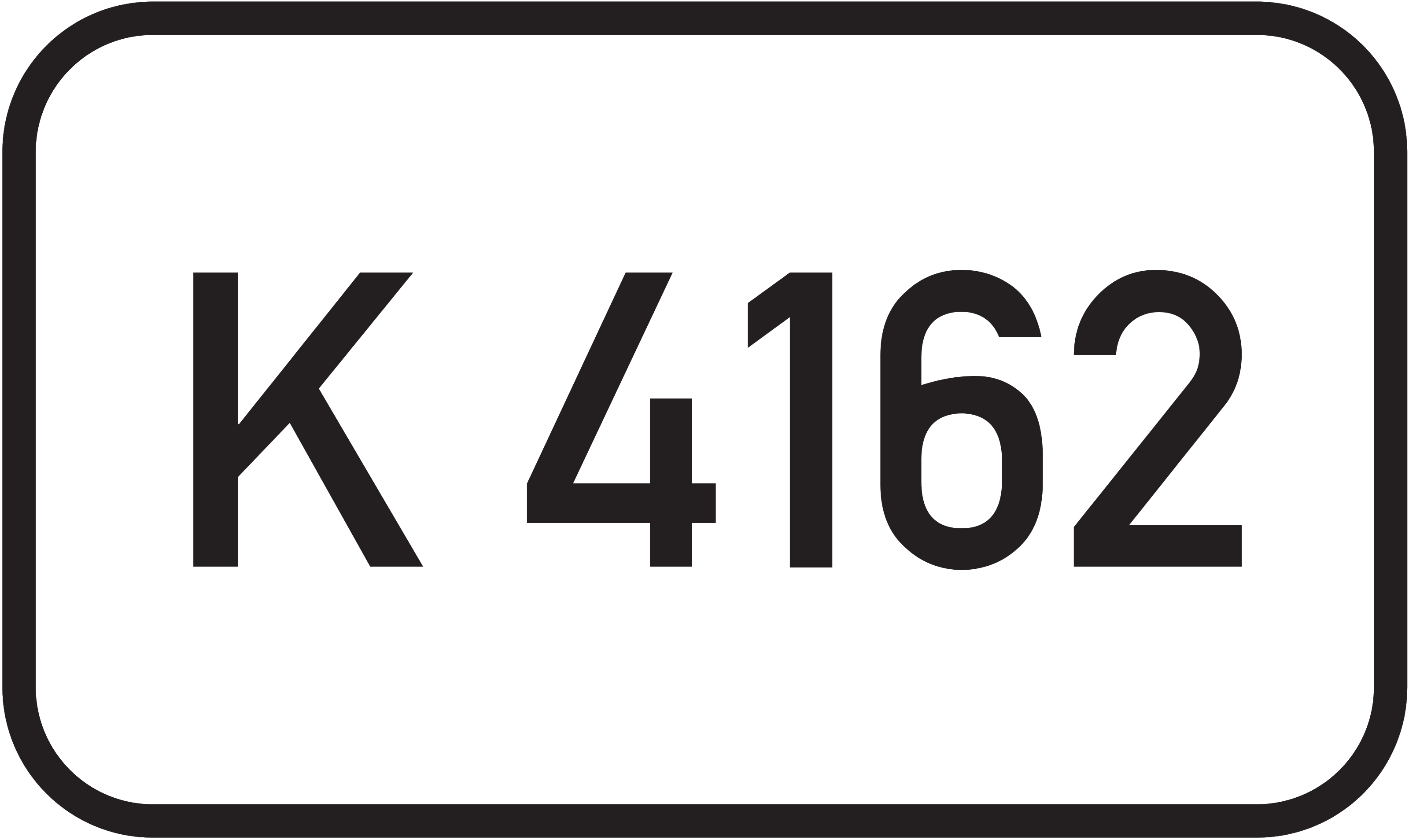 Straßenschild Kreisstraße K 4162
