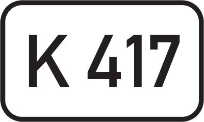 Straßenschild Kreisstraße K 417