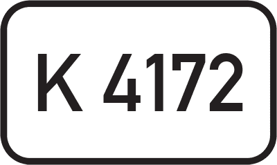 Straßenschild Kreisstraße K 4172