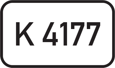 Straßenschild Kreisstraße K 4177
