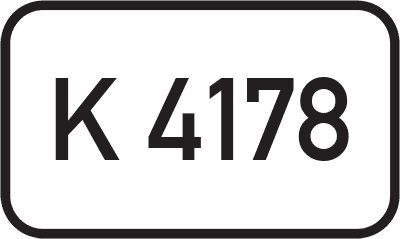 Straßenschild Kreisstraße K 4178
