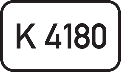 Straßenschild Kreisstraße K 4180