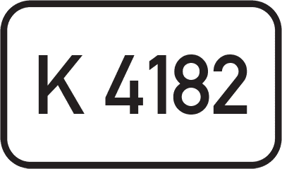 Straßenschild Kreisstraße K 4182