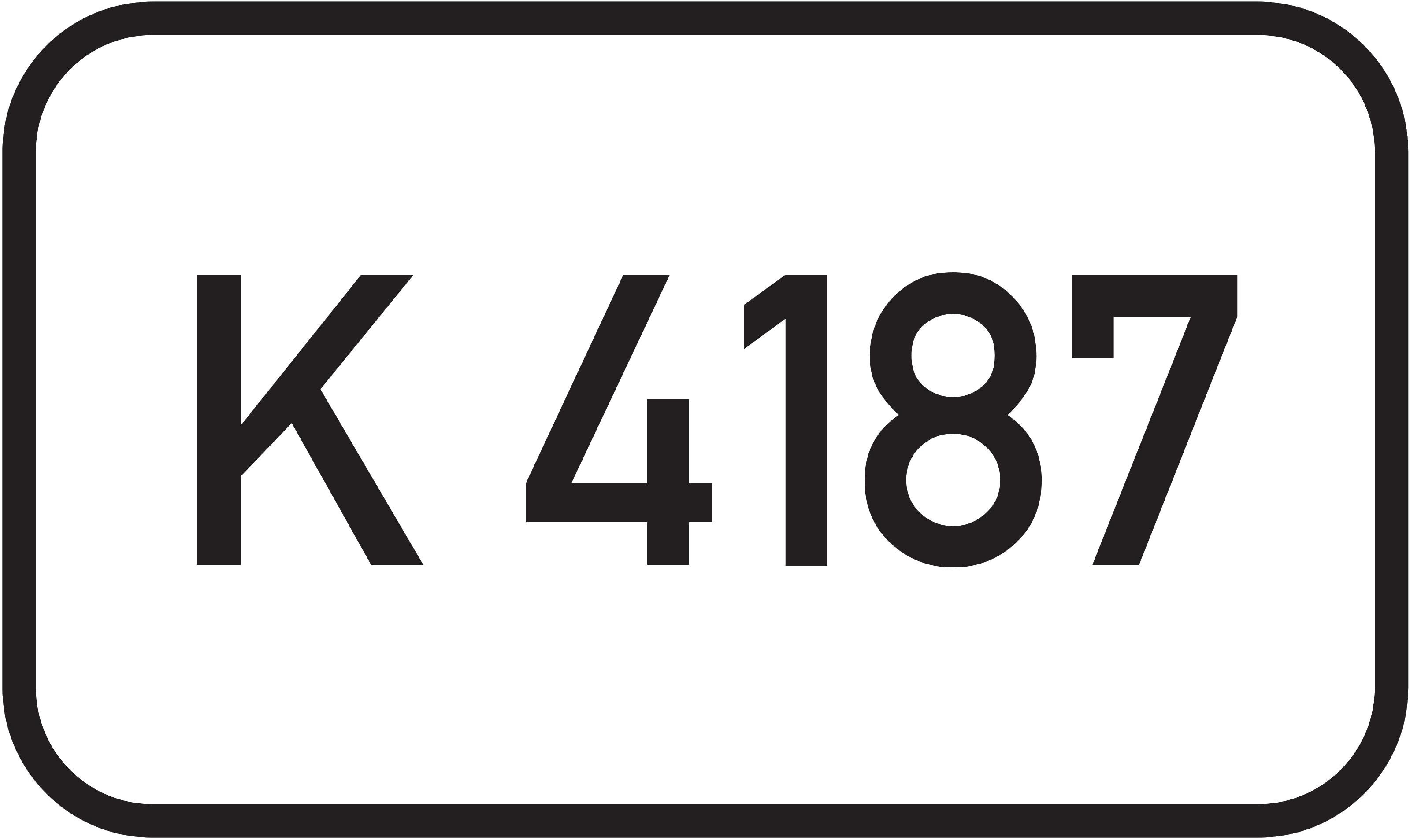 Straßenschild Kreisstraße K 4187