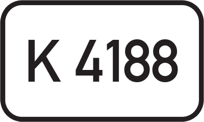 Straßenschild Kreisstraße K 4188