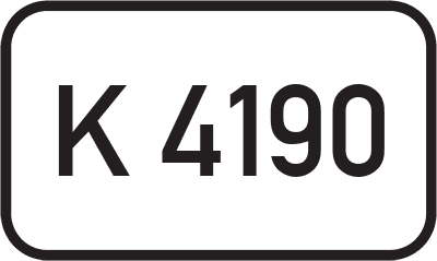Straßenschild Kreisstraße K 4190