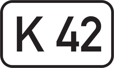 Straßenschild Kreisstraße K 42