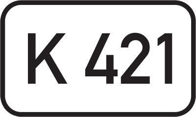 Straßenschild Kreisstraße K 421