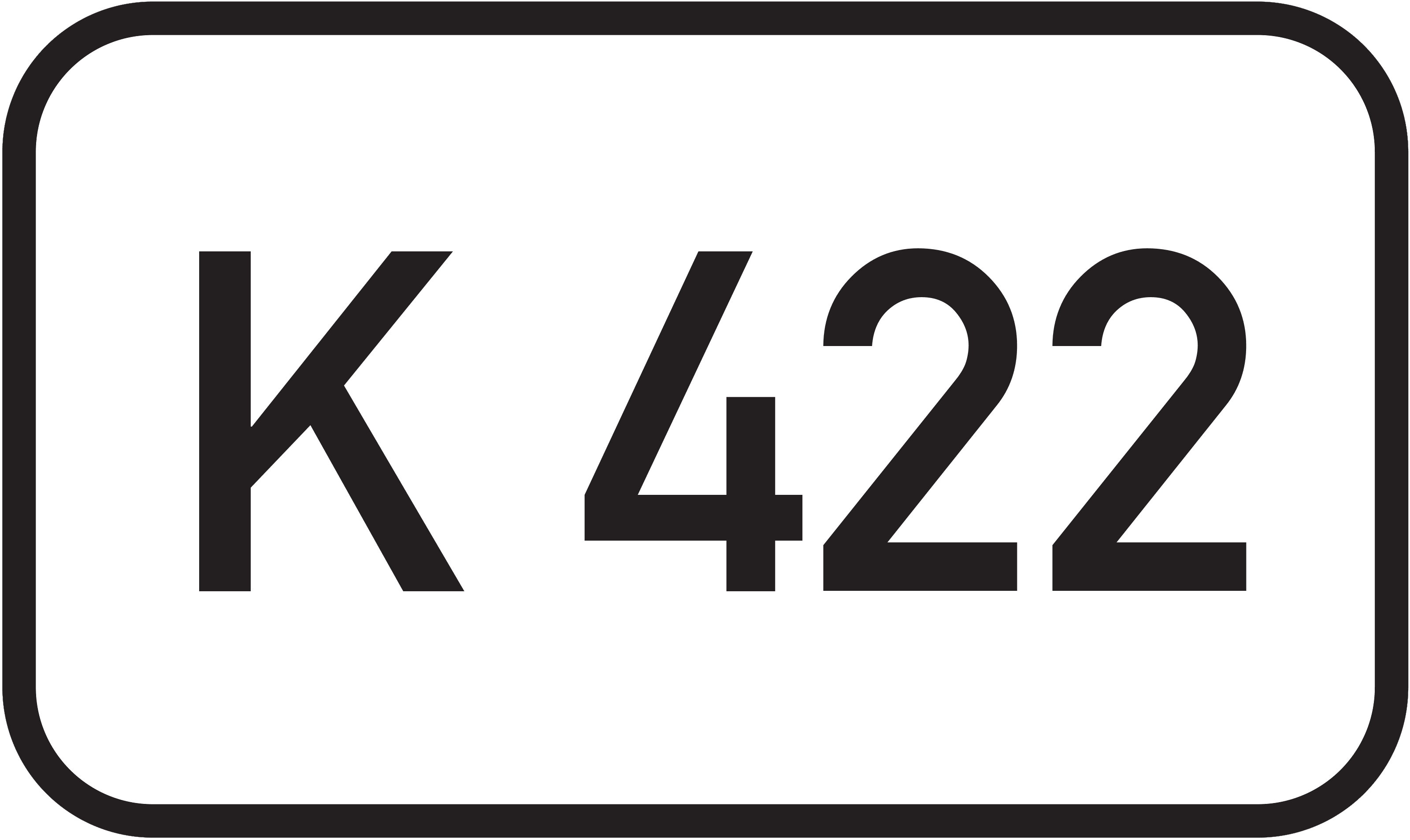 Straßenschild Kreisstraße K 422