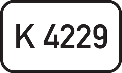 Straßenschild Kreisstraße K 4229