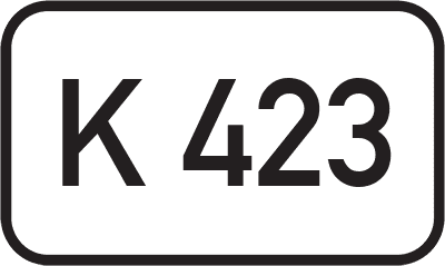 Straßenschild Kreisstraße K 423