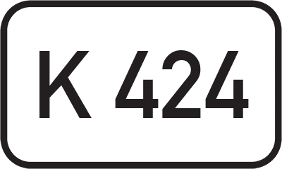Straßenschild Kreisstraße K 424