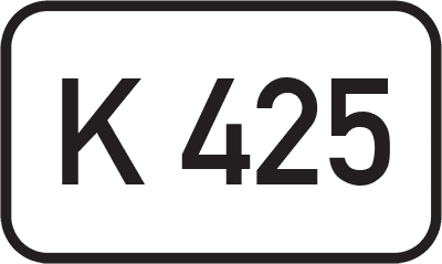 Straßenschild Kreisstraße K 425