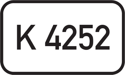 Straßenschild Kreisstraße K 4252