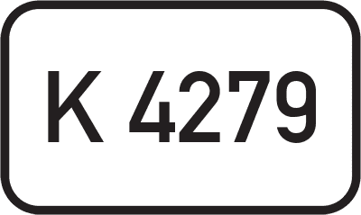 Straßenschild Kreisstraße K 4279