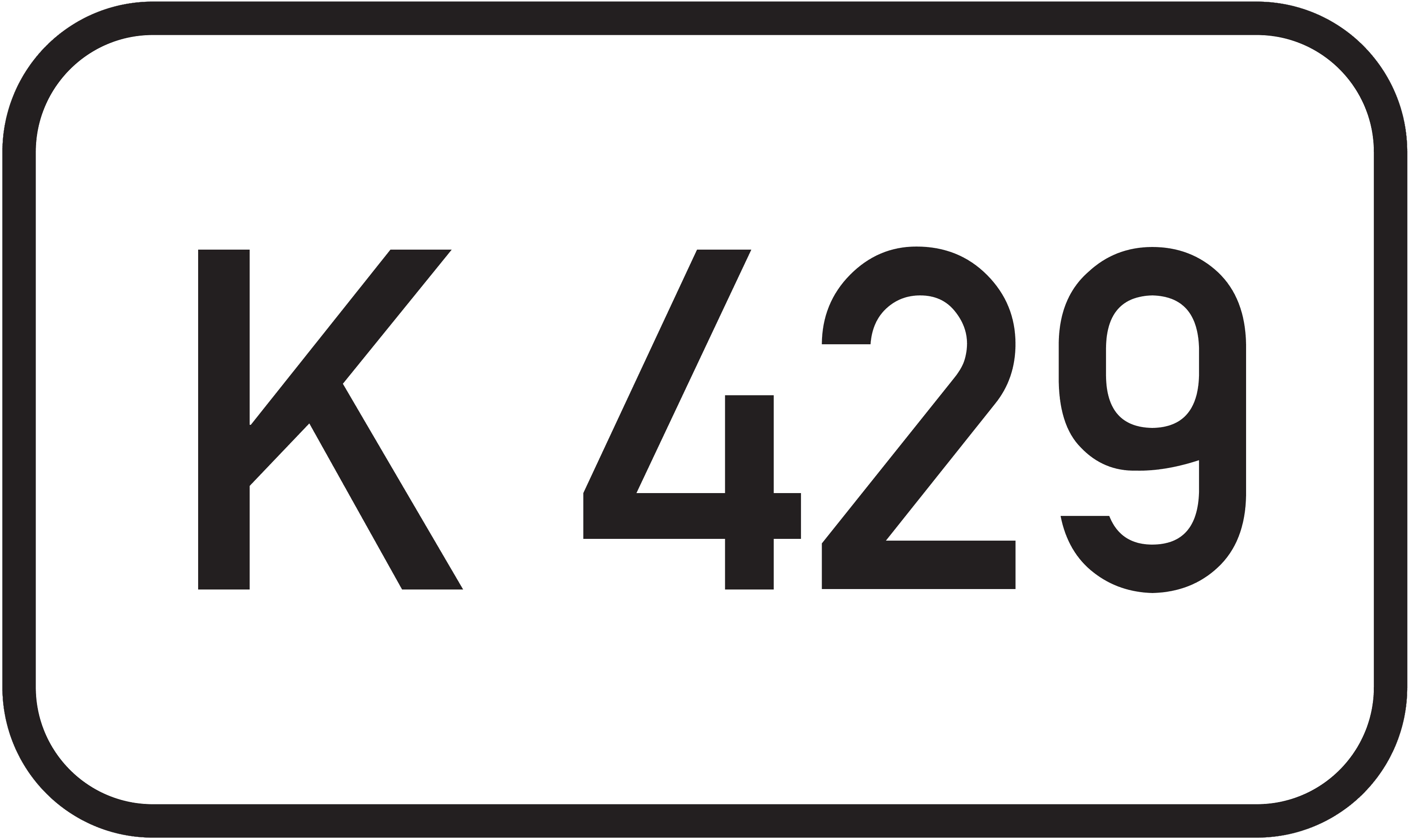 Straßenschild Kreisstraße K 429