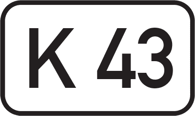 Straßenschild Kreisstraße K 43
