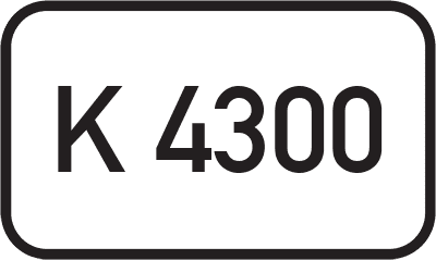 Straßenschild Kreisstraße K 4300