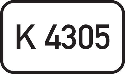 Straßenschild Kreisstraße K 4305