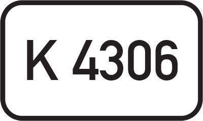 Straßenschild Kreisstraße K 4306