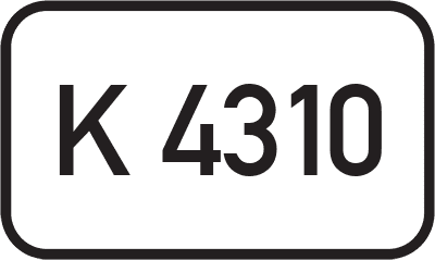 Straßenschild Kreisstraße K 4310
