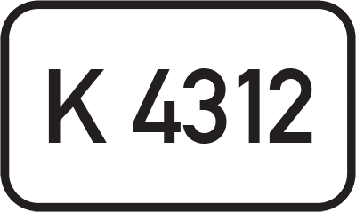 Straßenschild Kreisstraße K 4312