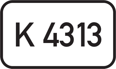 Straßenschild Kreisstraße K 4313