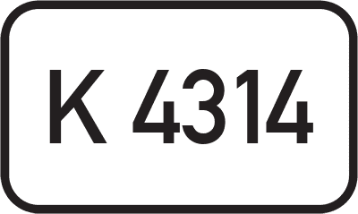 Straßenschild Kreisstraße K 4314