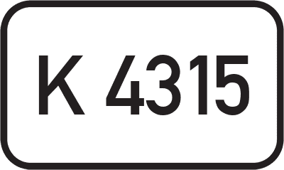 Straßenschild Kreisstraße K 4315