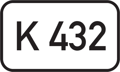 Straßenschild Kreisstraße K 432