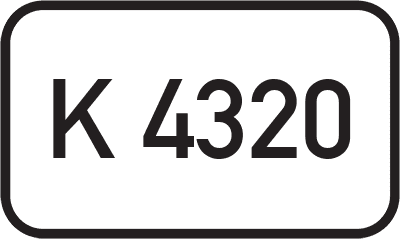 Straßenschild Kreisstraße K 4320