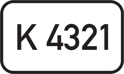 Straßenschild Kreisstraße K 4321